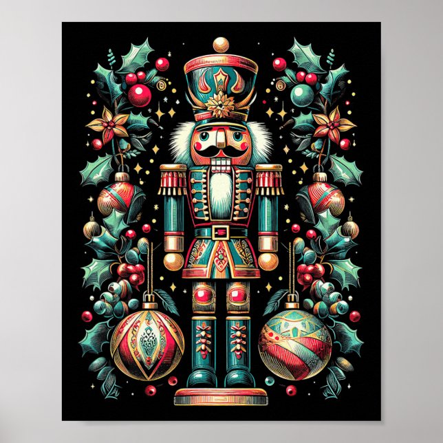 Póster Navidades Nutcracker Feliz Navidad Navidad por la  (Frente)