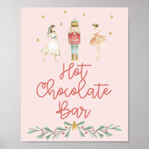 Póster Navidades Nutcracker Poster rosa de la barra de ch