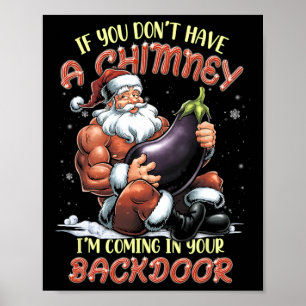 Póster Navidades ofensivos Adultos Ual Innuendo Santa Rud