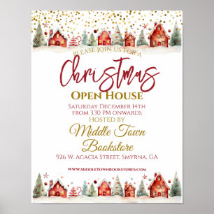 Póster Navidades Open House Business