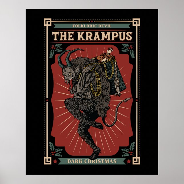 Póster Navidades oscuros El diablo folklórico Krampus Bol (Frente)
