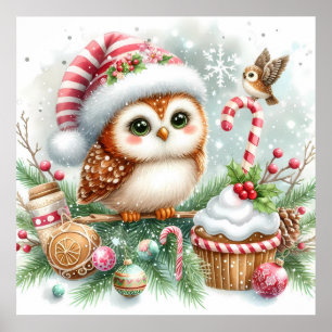 Póster Navidades Owl Poster