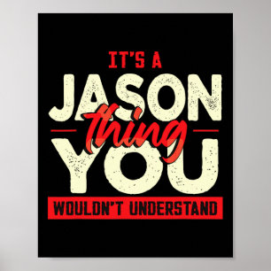 Póster Navidades Padres Día Nacimiento Jason