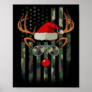 Póster Navidades Pajama X-Mas de la bandera norteamerican
