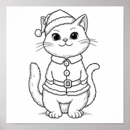 Póster Navidades para colorear