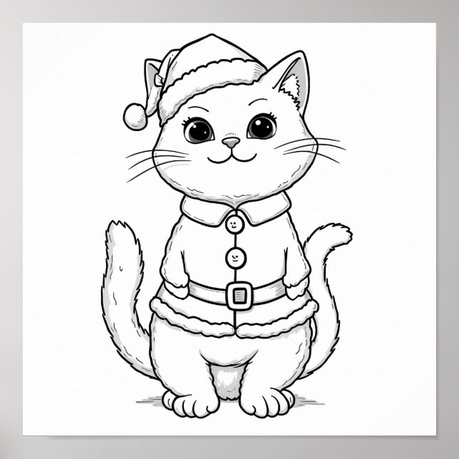 Póster Navidades para colorear (Frente)