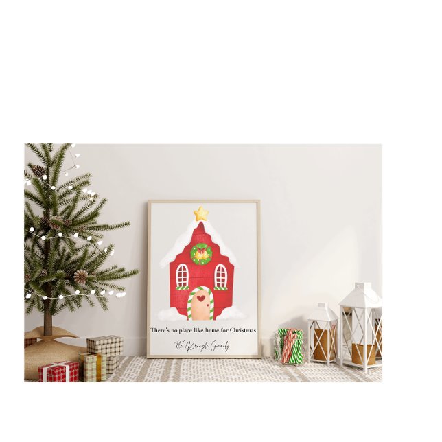 Póster Navidades personalizados Casa Nombre de familia Ar (Subido por el creador)
