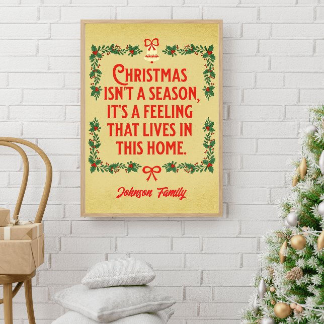 Póster Navidades personalizados sintiendo Rótulo familiar (Subido por el creador)