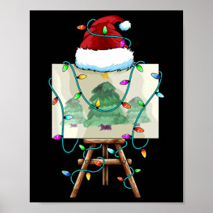 Póster Navidades pintor diseño artista de pintura de Sant