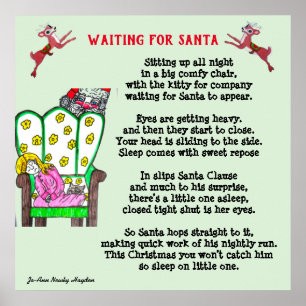Póster NAVIDADES POEMA ESPERANDO AL poster SANTA