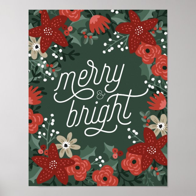 Póster Navidades Poinsettia Foliage Poster (Frente)
