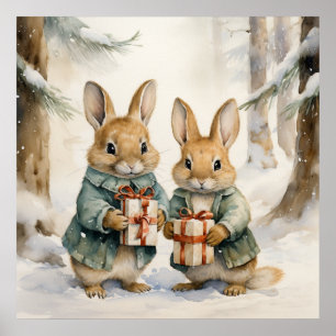 Póster Navidades Poster Conejo