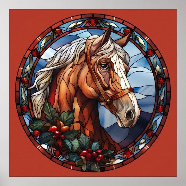 Póster Navidades Poster de caballos (Frente)