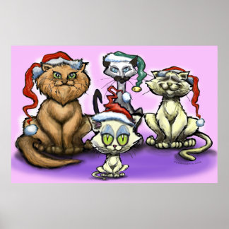 Póster Navidades Poster de gatos