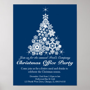Póster Navidades poster de oficina de árbol de fiesta