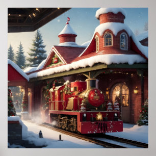 Póster Navidades Poster de Tren Rojo