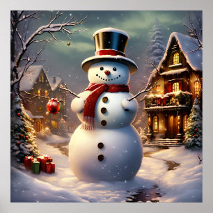 Póster Navidades Poster Snowman