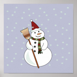 Póster Navidades Poster Snowman