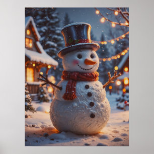 Póster Navidades Poster Snowman