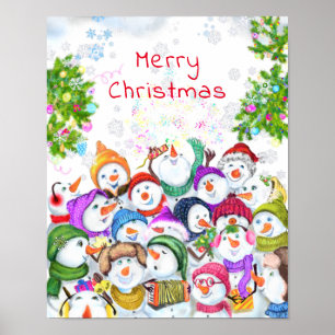 Póster Navidades Poster Snowman
