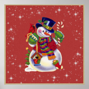 Póster Navidades Poster Snowman