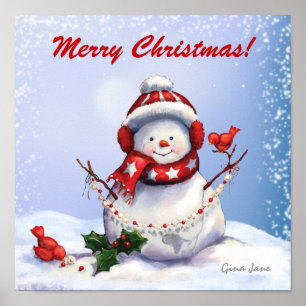 Póster Navidades Poster Snowman - SRF