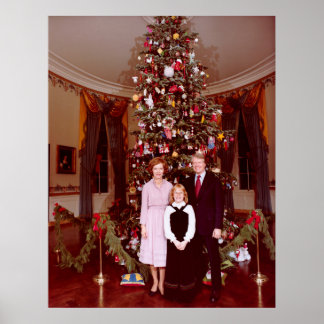 Póster Navidades Presidente James Carter Casa Blanca