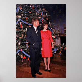 Póster Navidades Presidente John & Jacqueline Kennedy
