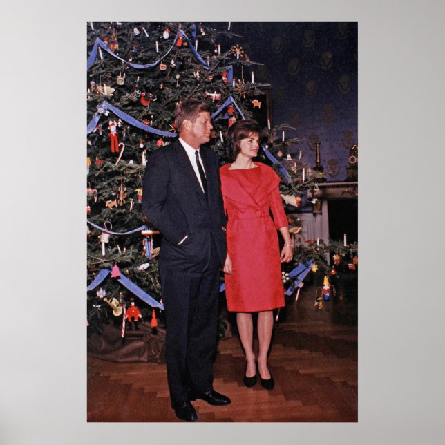 Póster Navidades Presidente John & Jacqueline Kennedy (Frente)