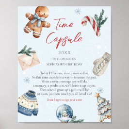 Póster Navidades Primeros cumpleaños cápsula de invierno