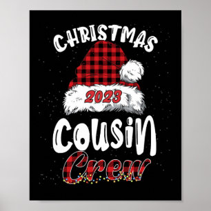 Póster Navidades Primo Tripulación Buffalo Red Plaid Paja
