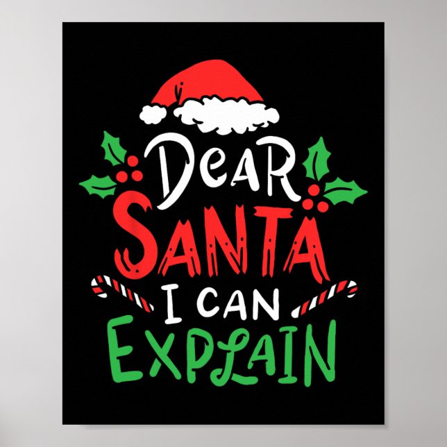 Póster Navidades Querido Santa I, puedo explicar la diver (Frente)