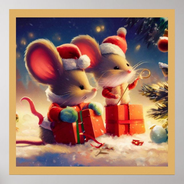 Póster Navidades Ratón 3 (Frente)