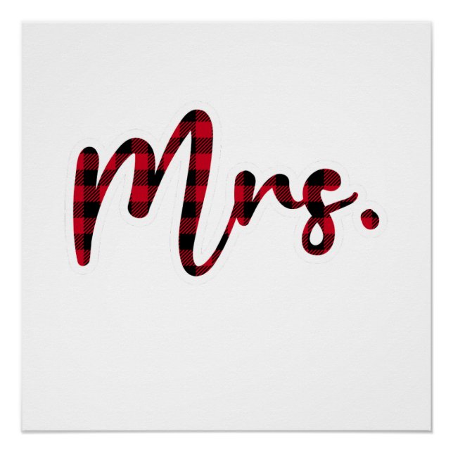 Póster Navidades Red Buffalo Plaid a la par de camisetas  (Anverso)