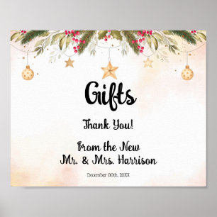 Póster Navidades Regalos Bridal Shower Boda Poster