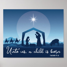 Póster Navidades religiosos Natividad Escena cristiana az