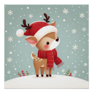 Póster Navidades renos