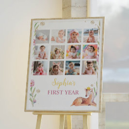 Póster Navidades renos Poster de foto de cumpleaños