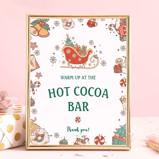 Póster Navidades Retro Rótulo de bar de cacao caliente (Subido por el creador)