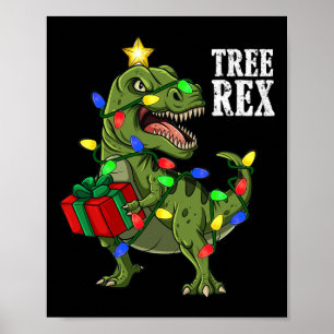 Póster Navidades Rex Chicas de Dinosaur Xmas G