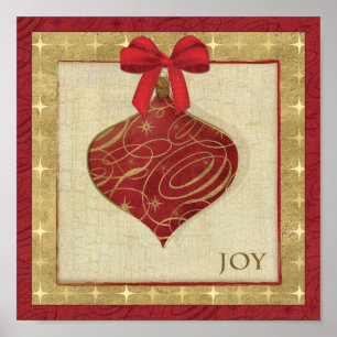 Póster Navidades rojos decoran la paz