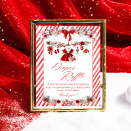 Póster Navidades Ropa de Bebé Baby Shower Diaper Raffle