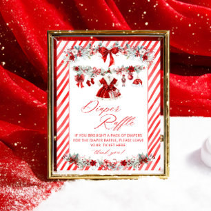 Póster Navidades Ropa de Bebé Baby Shower Diaper Raffle