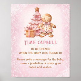 Póster Navidades Rosa Baby Shower Juego Tiempo de juego R