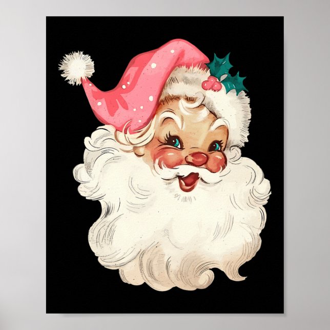 Póster Navidades rosados de Santa Claus se enfrentan a la (Frente)