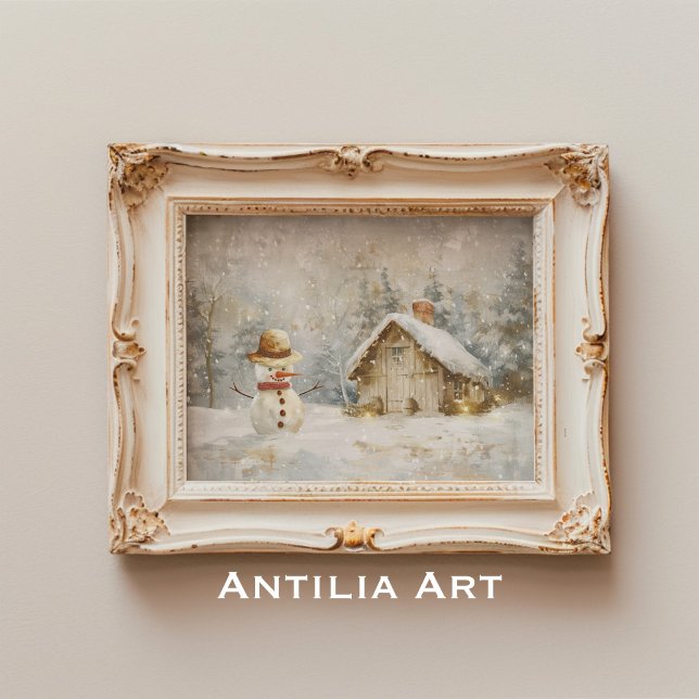 Póster Navidades rusos pintan escena de invierno con Snow (Subido por el creador)