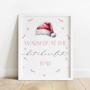 Póster Navidades Santa Bebé Chocolate Bar Baby Shower