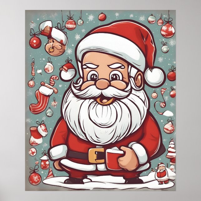 Póster Navidades Santa Claus (Frente)