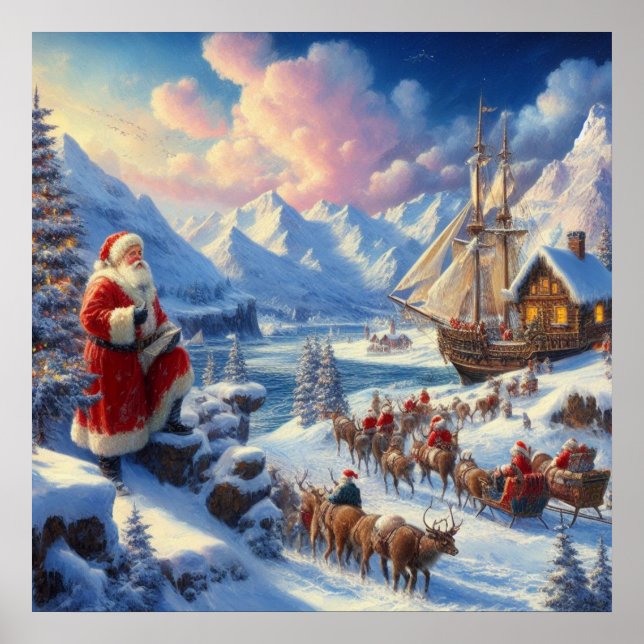 Póster Navidades Santa Claus 6 (Frente)