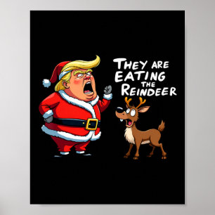 Póster Navidades Santa Claus Trump Comen El Resto
